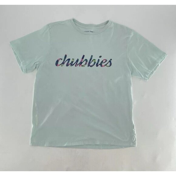 Chubbies Men’s Light Aqua Logo T-Shirt Short Sleeve Size Medium - Picture 3 of 7